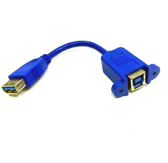 Conjunto de cable USB 3.0 A hembra a montaje en panel B hembra